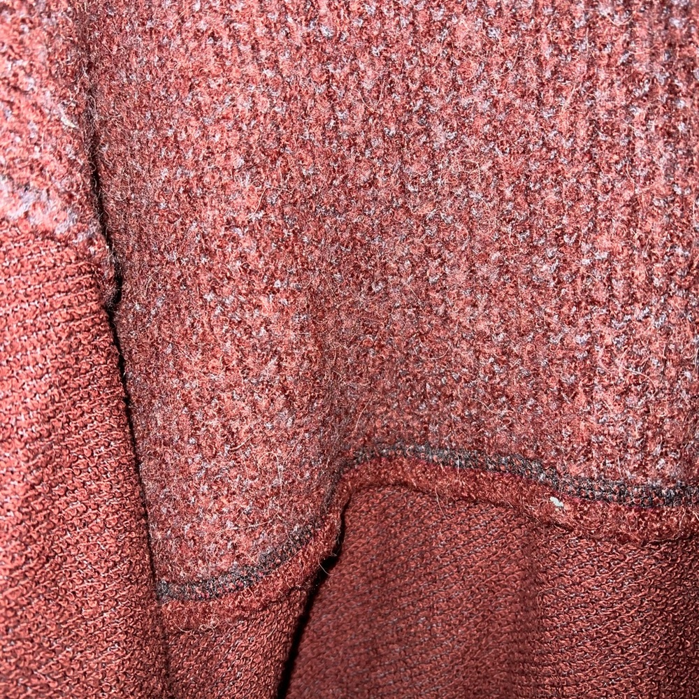 Free People Boho Oversized Pullover in Textured Red Knit - Picture 6 of 6